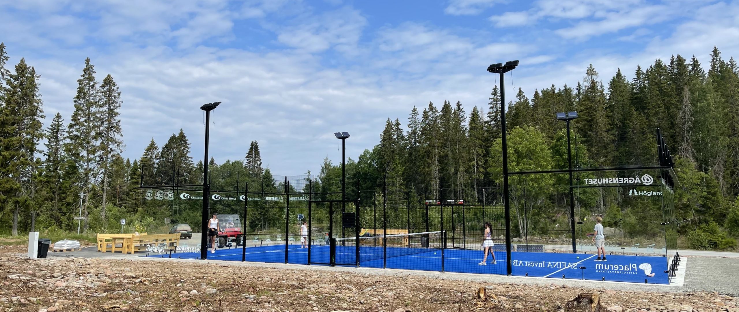 Padelbanan uppe vid Malabacken